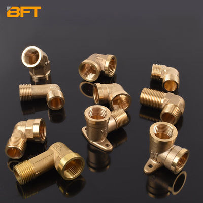 贝傅特弯头4分铜弯头弯管45度90度内外丝内牙带活接四分管件水管