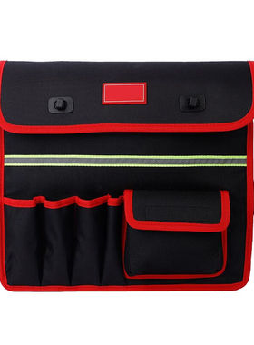 元汗JG-003电工反光条工具包小号35*29*11cm黑色红边耐磨防刮维修