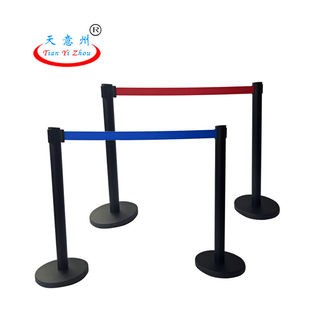 天意州一米线银行防护栏阻拦隔离带伸缩警示柱商场围栏烤漆磨砂围