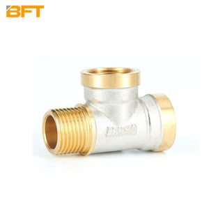 贝傅特三通接头全铜4分6分1寸三通内外丝y型水管配件4分内内外电