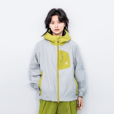 日系山系户外拼色连帽冲锋衣