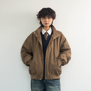 CIWORK2025春季新款日系复古立领短款夹克男女款fitcheck学生外套