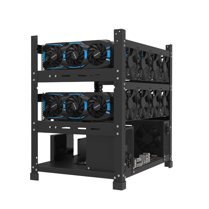 A-ONEBOX可叠开放式6卡8卡10卡12卡固定机架双电源超算多显卡机架