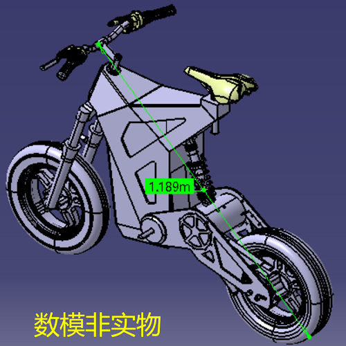 电动自行车3D三维几何数模型曲面造型stp工程图纸螺旋弹簧减震器