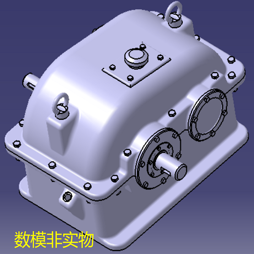 两级双级圆柱直齿轮减速器/机/箱3d三维几何数模型stp图纸cad机械