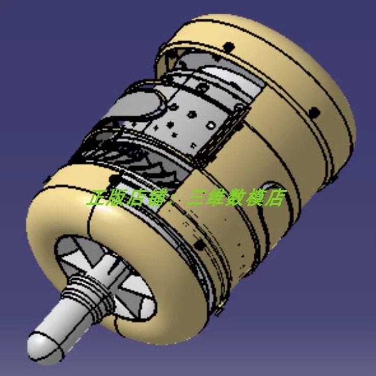 MW54涡轮喷气发动机Solidworks飞机引擎涡扇马达3D三维几何数模型