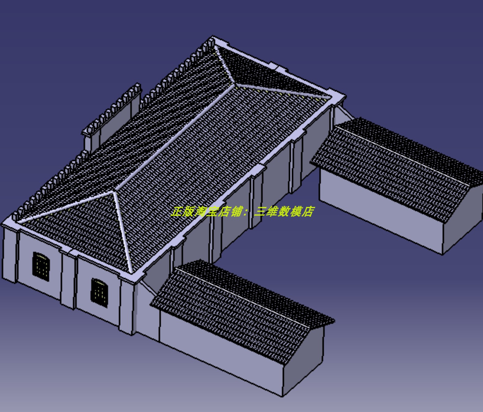 大清朝古代民国火车站房屋子建筑外观 3d三维模型几何数模建模stp