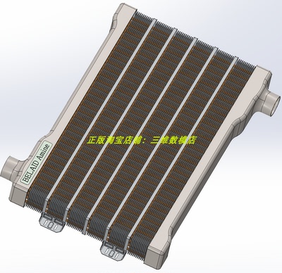 水管道散热器暖气片冷却器水箱Solidworks交换器3D三维几何数模型