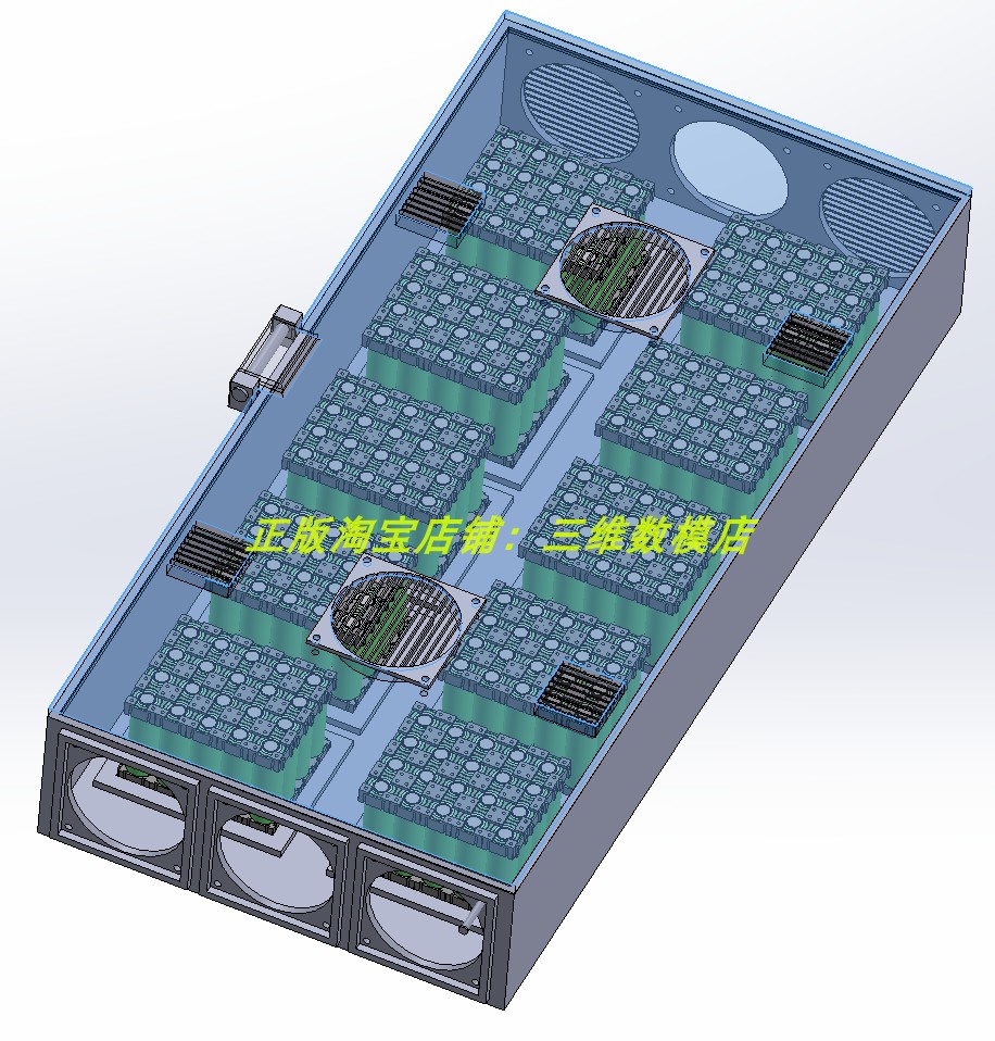 电动汽车锂电池包圆柱电池模组 solidworks含参 3d三维几何数模型