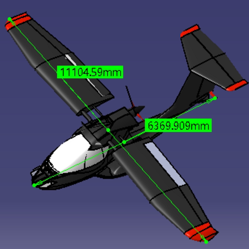 双座6米小型飞机客机3D三维几何数模型螺旋桨飞机Solidworks图纸 - 封面