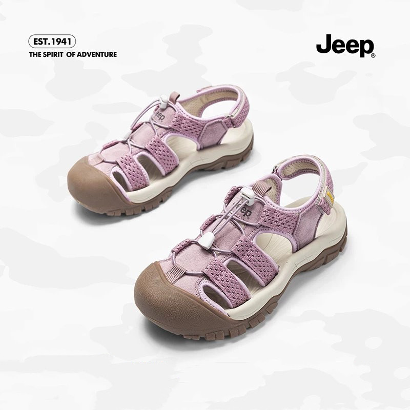 jeep包头厚底罗马凉鞋女