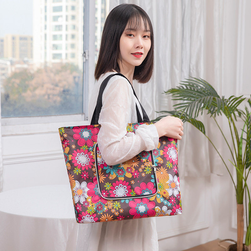 加厚防水手提包便携折叠买菜包可挎肩手提袋超市环保袋拉链封口,收纳整理,购物袋/环保袋/帆布袋,淘宝优惠券,粉丝福利购,淘宝优惠卷