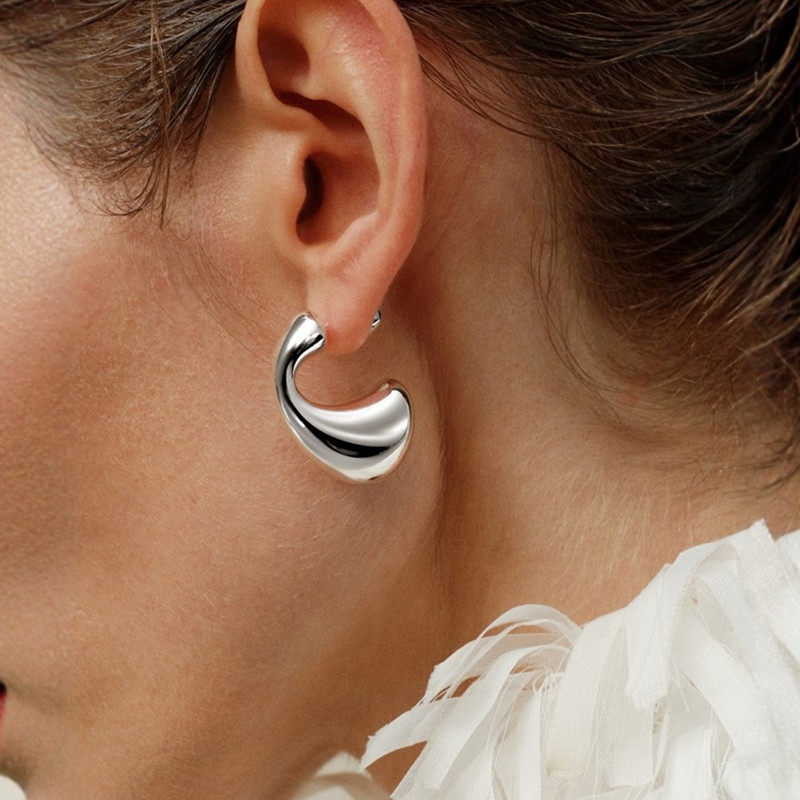 时髦金属弧形水滴耳环女轻奢小众设计高级感复古冷淡风耳钉耳饰,饰品/流行首饰/时尚饰品新,耳环,淘宝优惠券,粉丝福利购,淘宝优惠卷