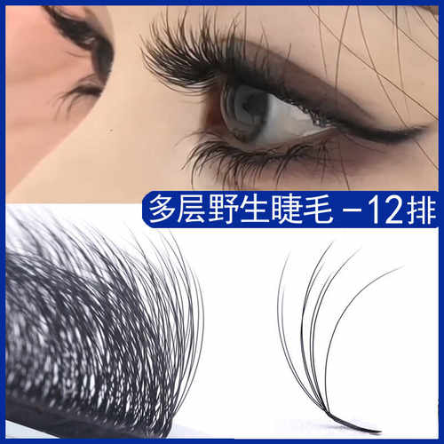 3D多层野生嫁接睫毛柔软