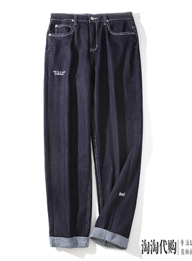Lee牛仔裤女2021秋冬款原色刺绣修身直筒LWB1004114ET00F-898L00