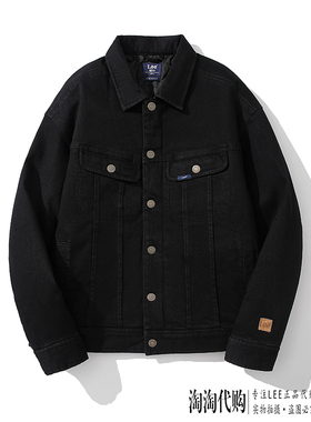 Lee牛仔羽绒服男23冬保暖加厚101＋外套黑LMT0063193YS00F-898L00