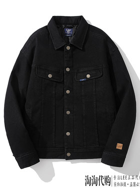 Lee休闲翻领休闲牛仔羽绒服男