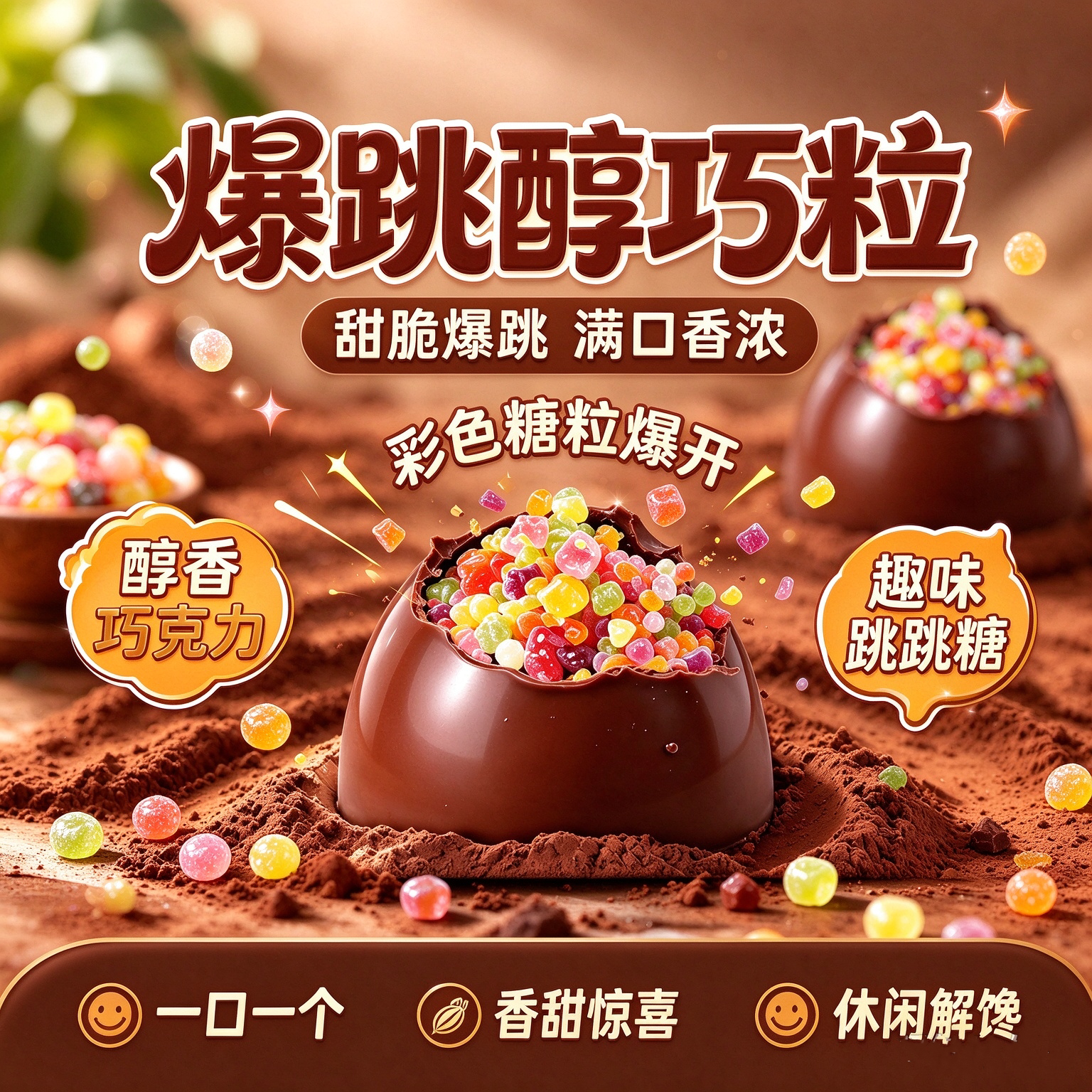 爆跳醇巧粒松露巧克力独立装