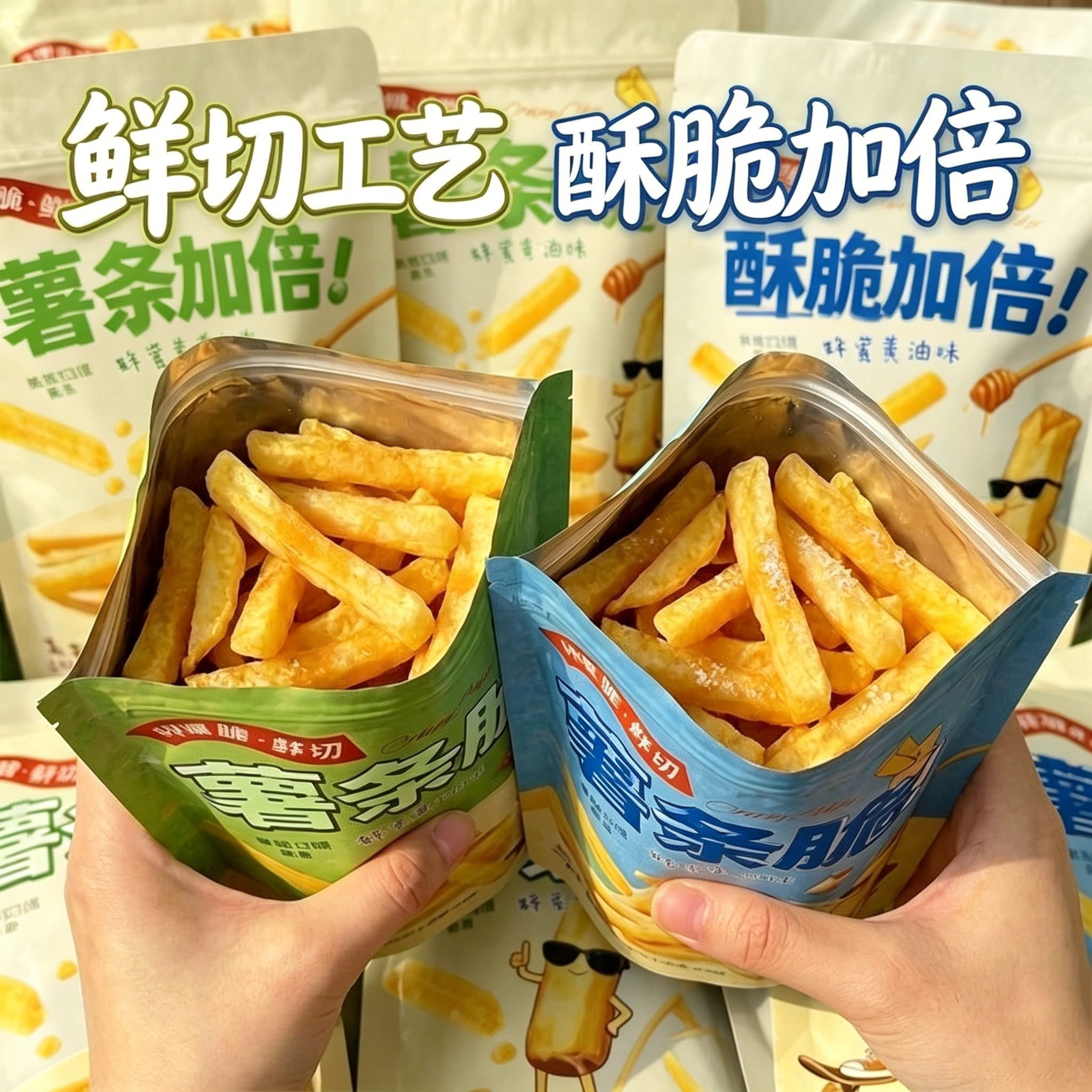 蜂蜜黄油薯条脆酥脆口感网红
