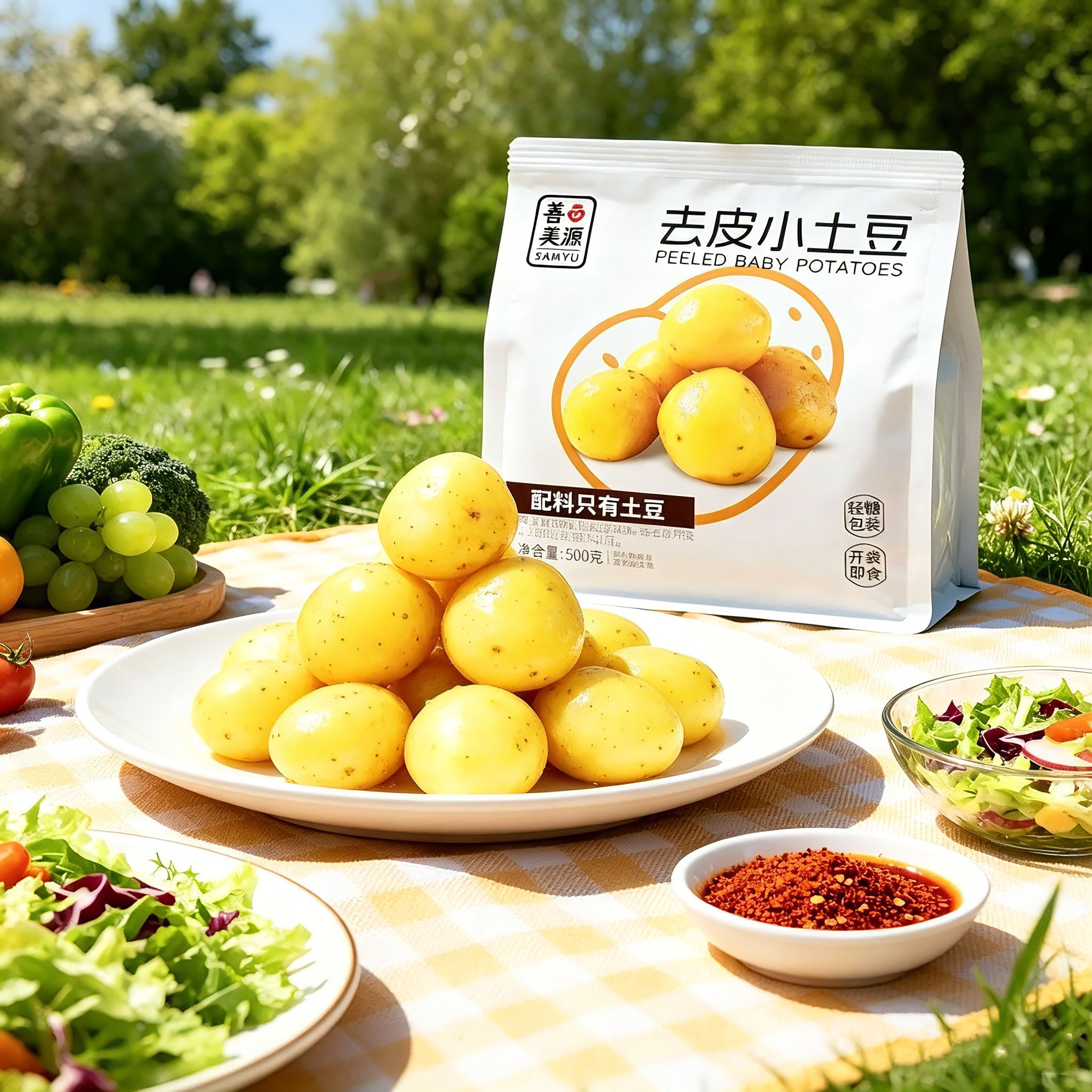 善美源去皮鲜蒸小土豆500g即食