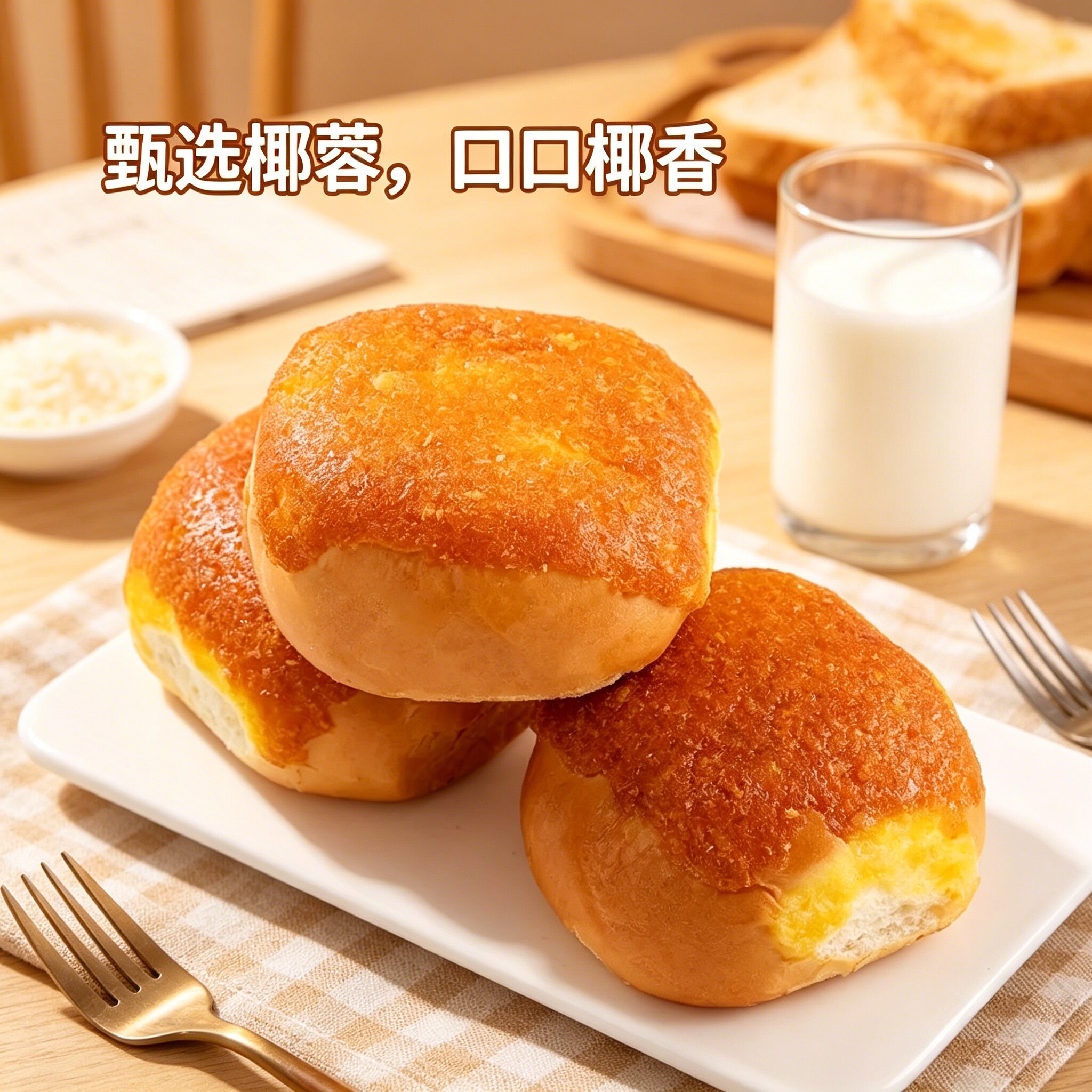 奶香椰蓉早餐包独立装速食解馋