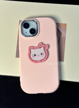 椭圆肥皂粉色KT支架适用于OPPOreno14手机壳新款Reno11硅胶多巴胺13防摔R17可爱14卡通A2Pro女生软壳保护套
