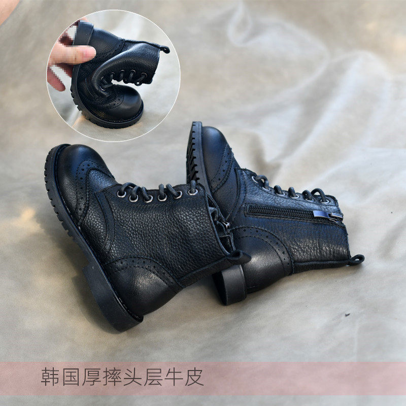 女童真皮棉靴保暖皮靴