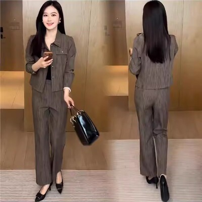 时尚套装女2025秋季新款小个子