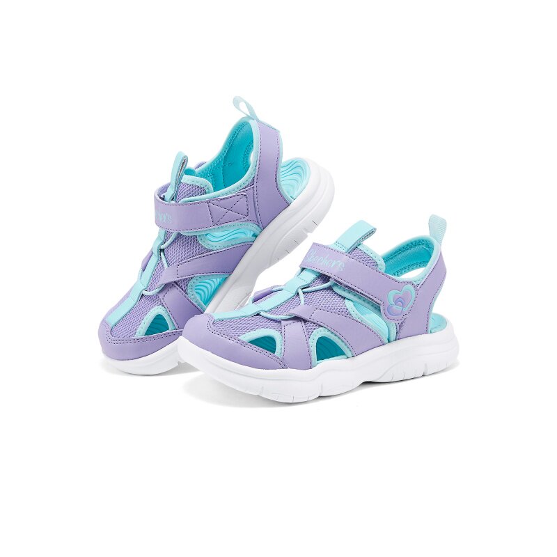 Skechers斯凯奇新款女童舒适休闲透气日常百搭包头凉鞋303274L