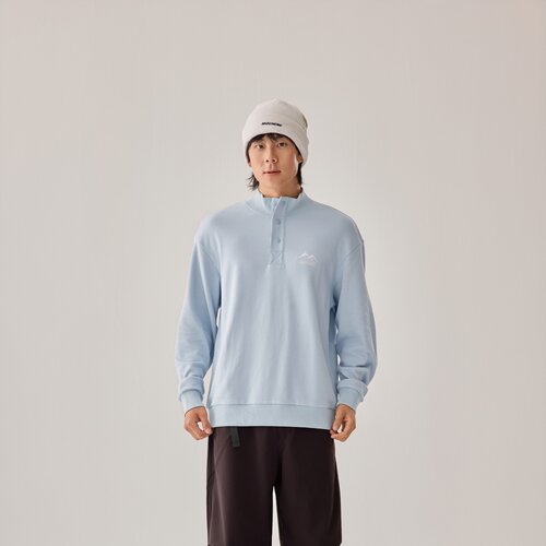 Skechers斯凯奇2025秋冬男士针织半开胸长袖针织T恤衫P425M192