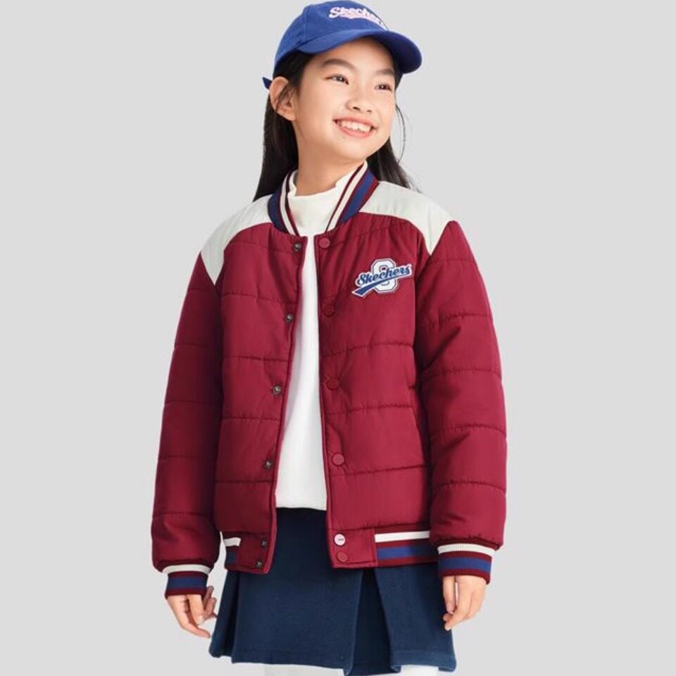 柔软保暖梭织裥棉外套棒球服