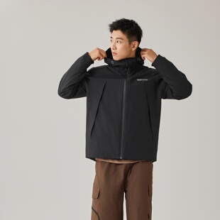 Skechers斯凯奇2025新款男士冲锋衣秋冬季三合一抓绒内胆P425M136