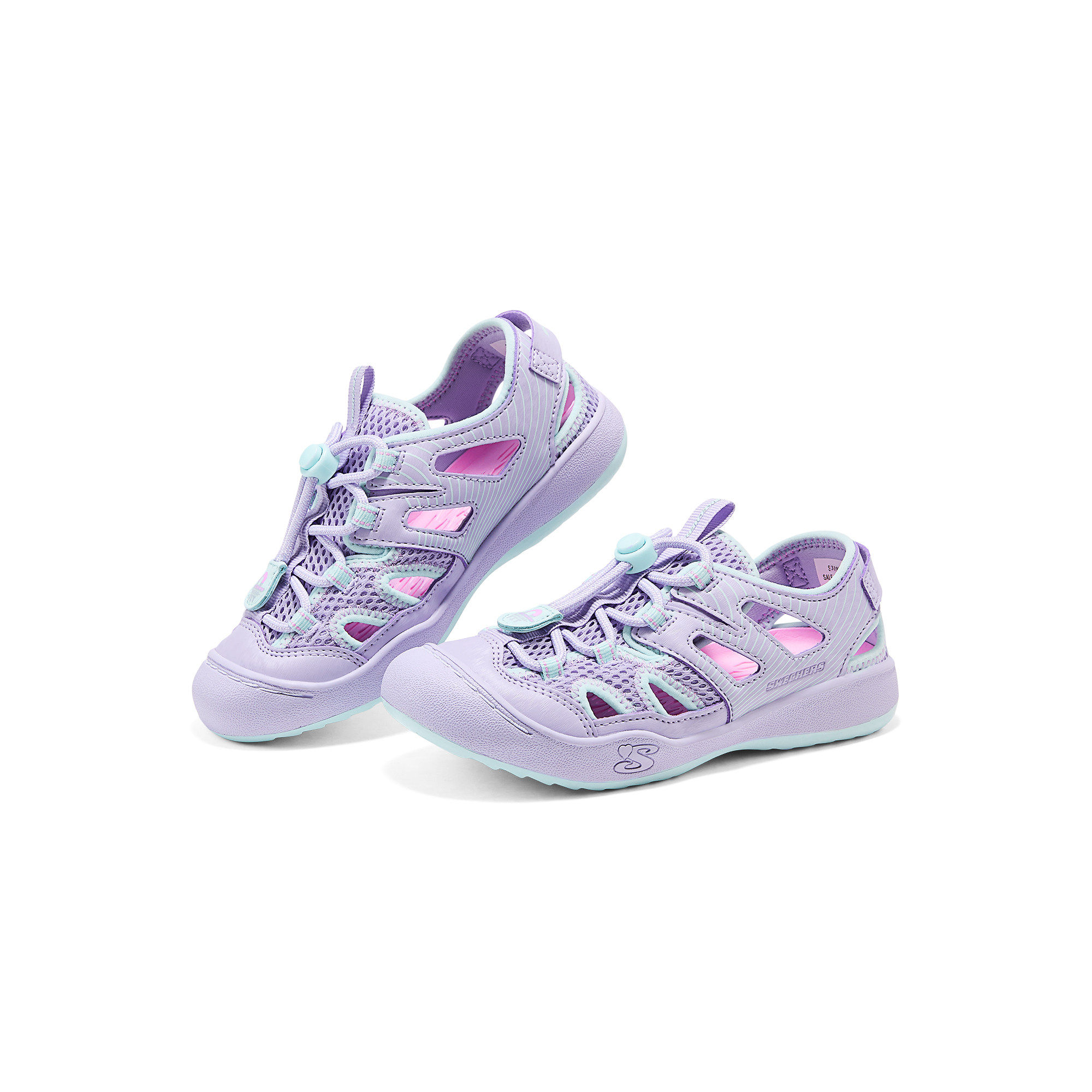 Skechers斯凯奇新款女童春夏季舒适耐穿防滑缓震包头凉鞋319305L