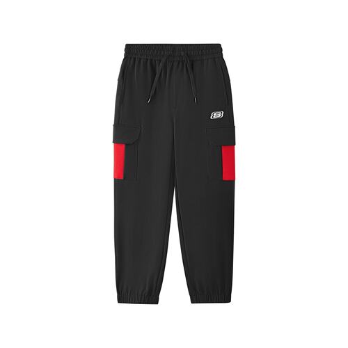 Skechers斯凯奇2026新款男童舒适柔软休闲百搭梭织长裤L126B039