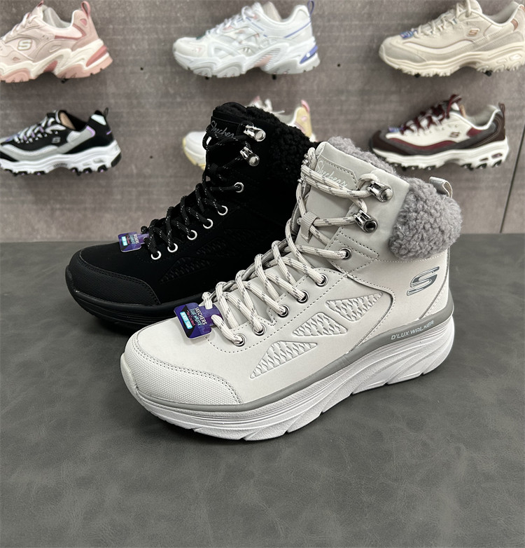 加绒中帮羊羔绒靴Skechers