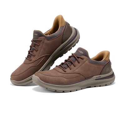 Skechers斯凯奇男士闪穿鞋轻质舒适透气简约商务休闲皮鞋205492