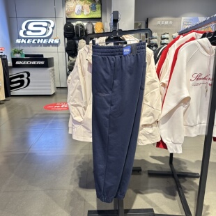 Skechers斯凯奇秋冬男女款舒适柔软百搭保暖休闲针织长裤L126U017