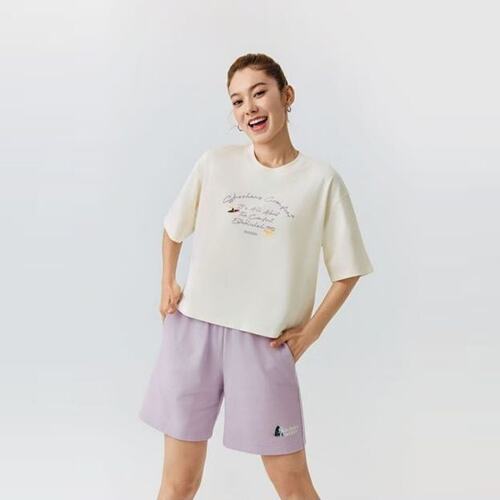 Skecher斯凯奇2026新款春夏女士舒适宽松针织短袖T恤衫L226W018