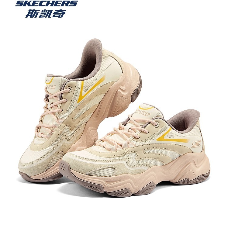 Skechers斯凯奇女鞋秋冬新款增高老爹鞋网面透气休闲运动鞋117692