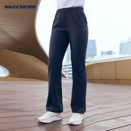 Skechers斯凯奇26夏季女士舒适休闲运动裤修身梭织长裤 P226W076