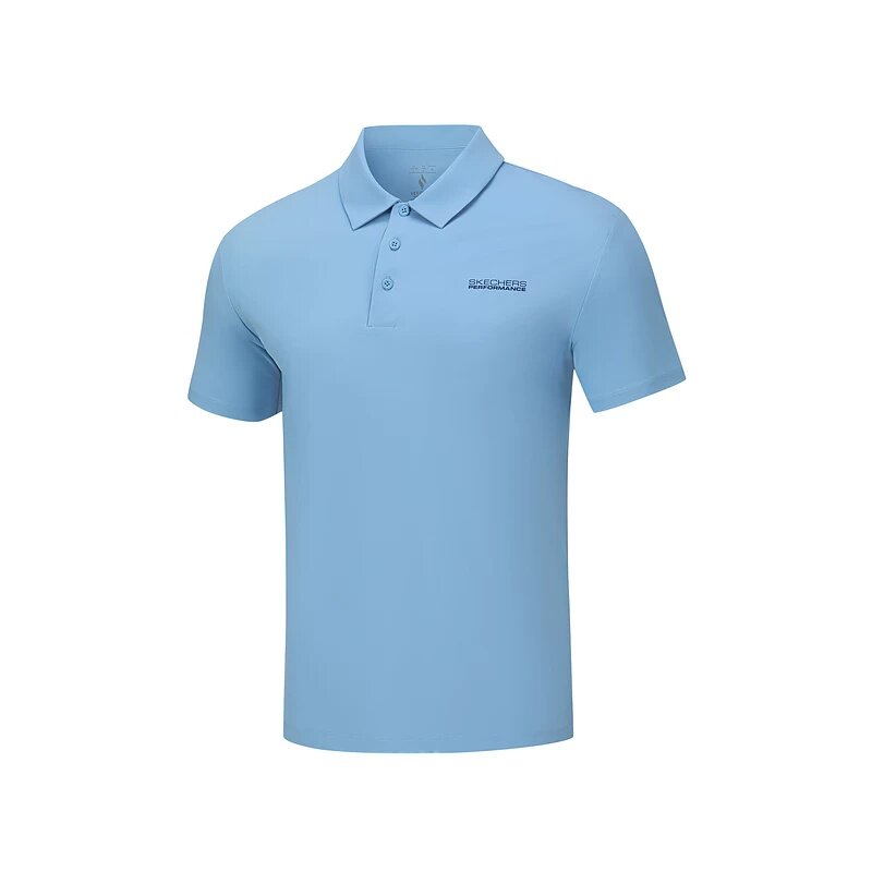 斯凯奇防晒短袖POLO衫春夏新品男女同款针织凉感正肩上衣P226M114