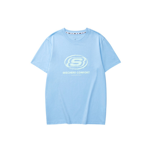 Skechers斯凯奇春夏新款男女同款圆领短袖T恤百搭休闲衫L224U064