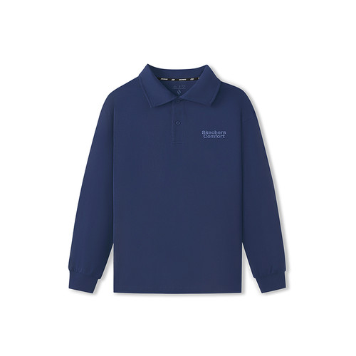 Skechers斯凯奇秋季男款宽松休闲舒适潮流POLO领运动卫衣L325M083