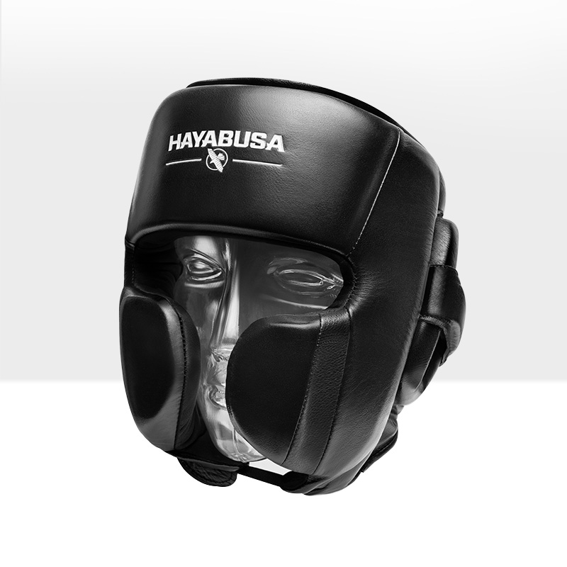 hayabusa拳擊護頭牛皮材質