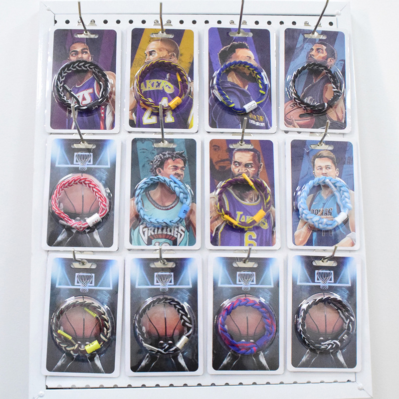 鞋带款运动手环篮球球星手绳腕带包装成品科比库里艾弗森麦迪手环