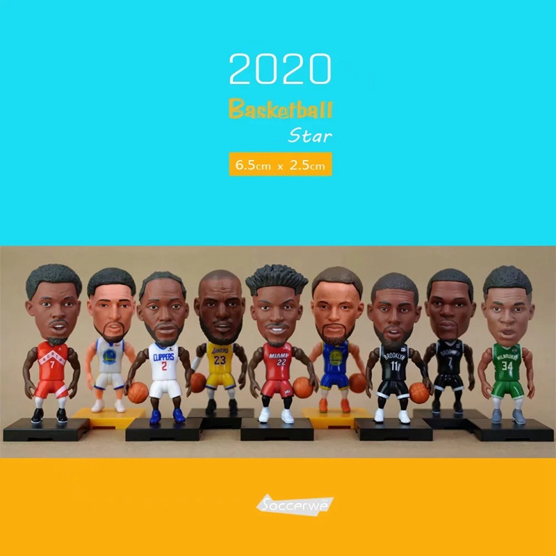 NBA篮球迷人偶手办 篮网欧文库里湖人詹姆斯科比哈登伦纳德公仔