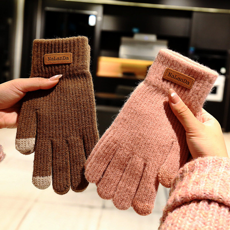 韩国新款手套冬天女可爱骑行保暖加绒加厚防寒学生毛线针织触屏男,服饰配件/皮带/帽子/围巾,手套,淘宝优惠券,粉丝福利购,淘宝优惠卷