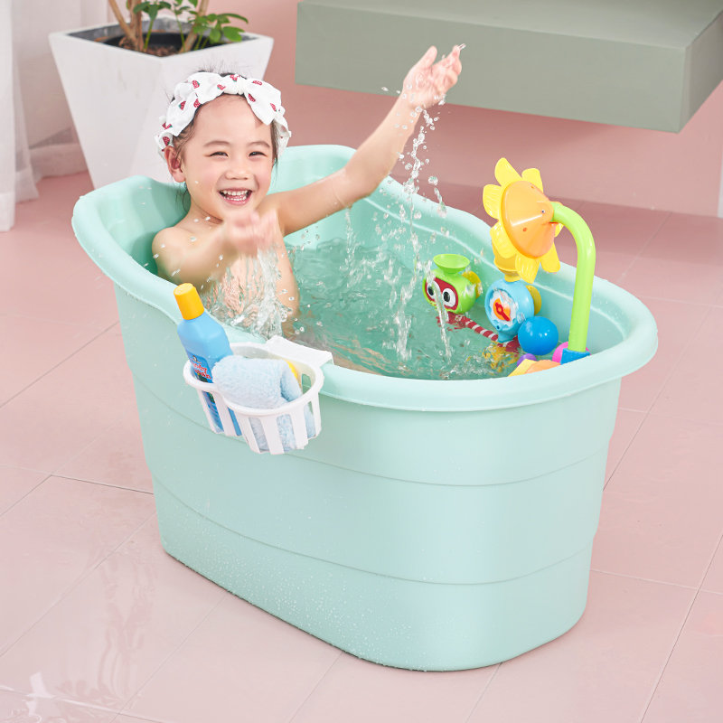 可坐洗澡桶儿童沐浴桶