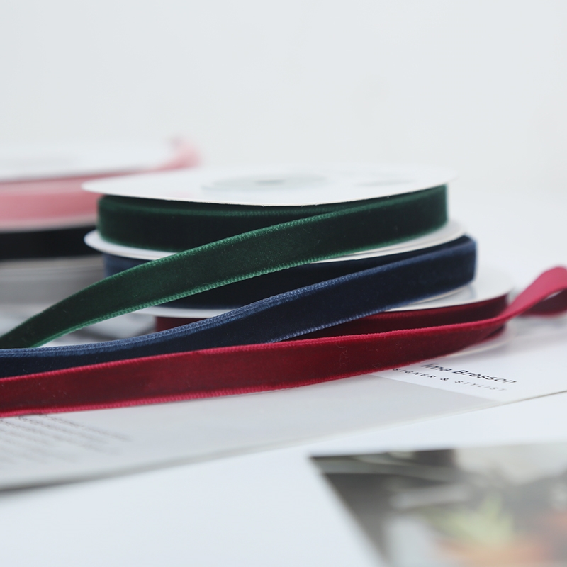 天鹅绒丝带毛绒diy手工缎带单面植绒带绒带丝带饰品辅料装饰带子