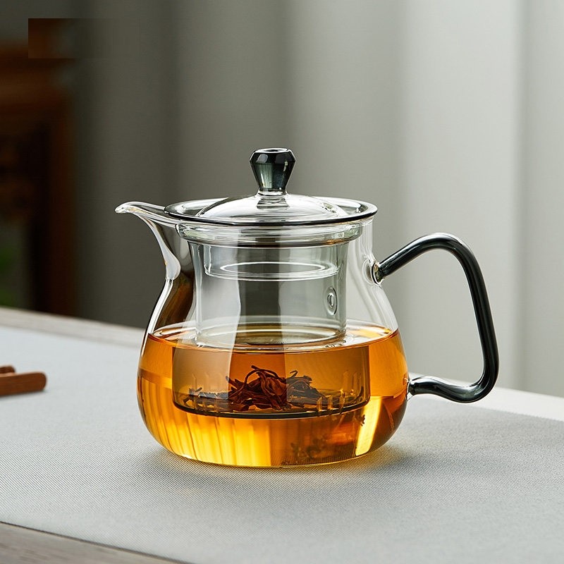 玻璃茶壶加厚耐高温加厚过滤泡茶器花茶水壶小号家用红茶具套装